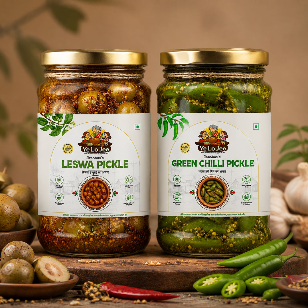 Leswa & Green chilli Pickles Combo