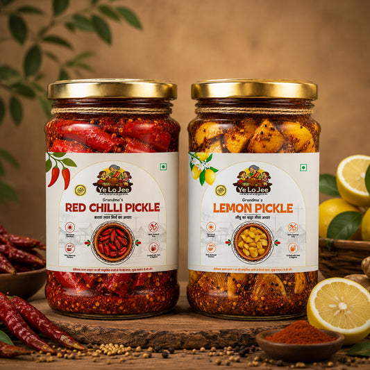 Red chilli & Lemon Pickle Combo